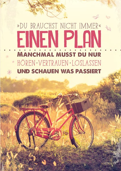 Postkarte - Einen Plan
