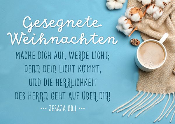 Postkarte – Gesegnete Weihnachten - Werde Licht