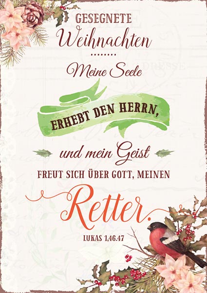 Postkarte - Meine Seele erhebt den Herrn