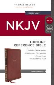 NKJV Thinline Refernece Bible Brown Leatherlook NKJV Thinline Refernece Bible Brown Leatherlook