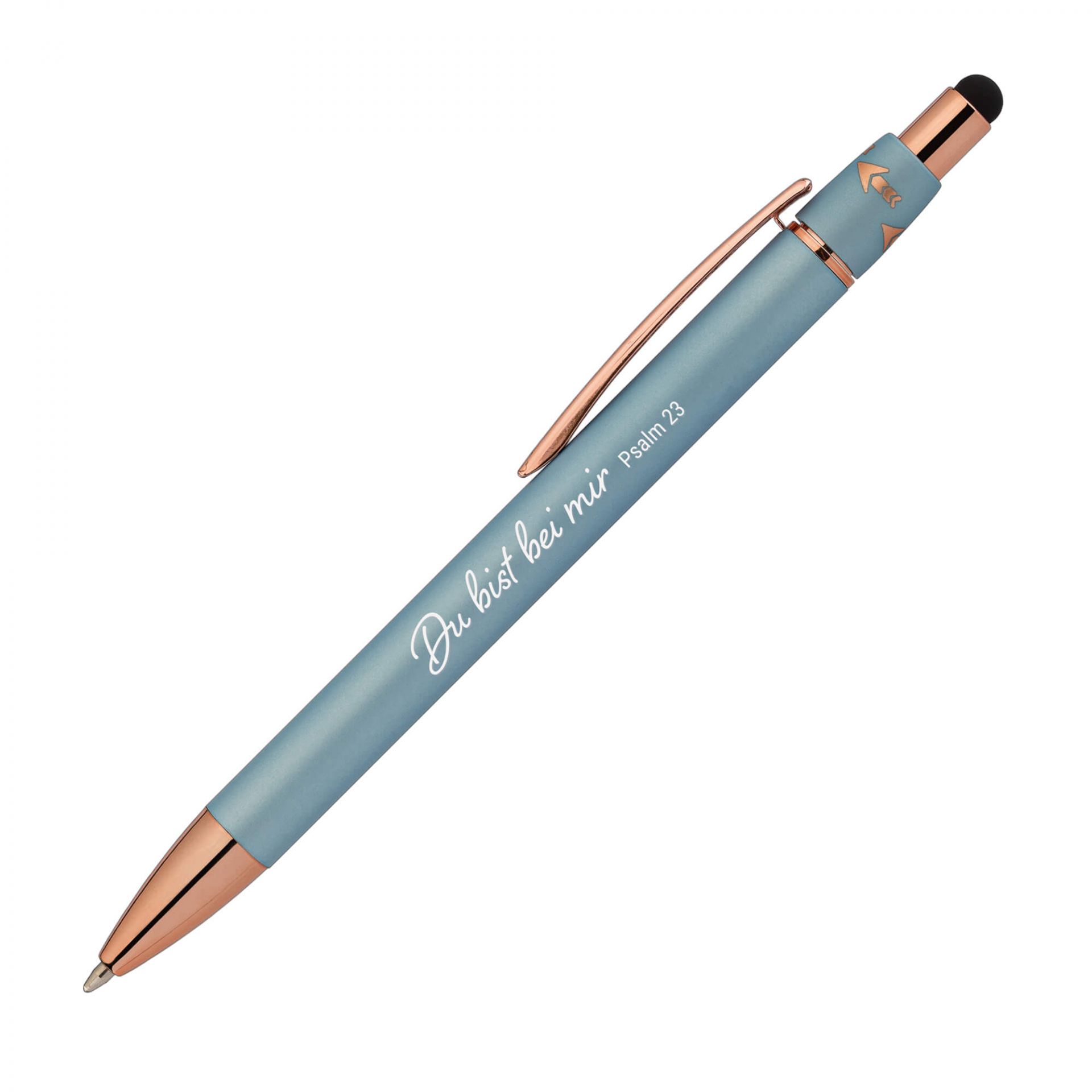 Metall-Kugelschreiber mit drehbarem Fidget (rosé)