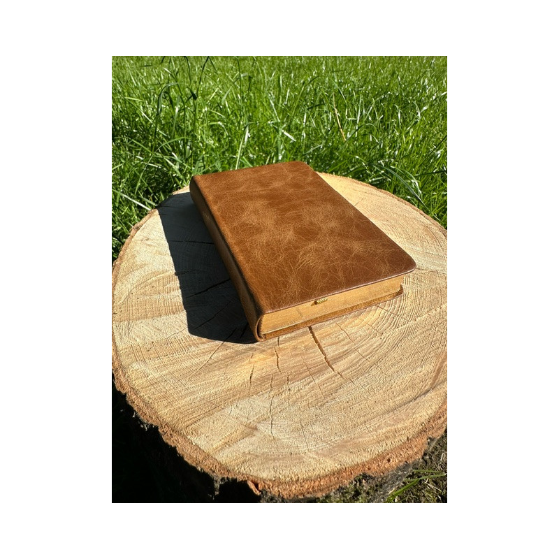 Pocketbibel, Leder Unique Toffee braun, Goldschnitt