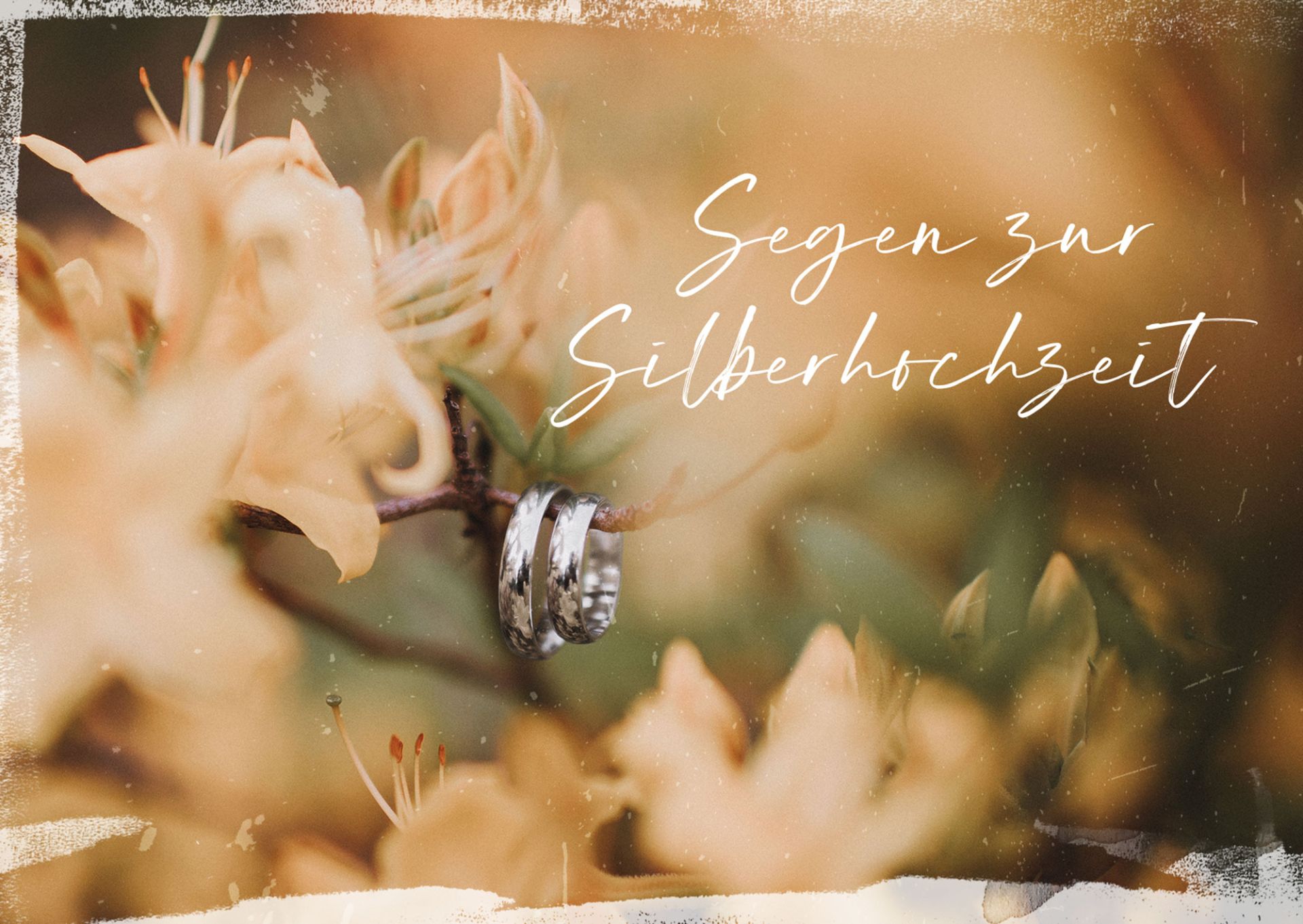 Doppelkarte - Segen zur Silberhochzeit - Ringe Doppelkarte - Segen zur Silberhochzeit - Ringe