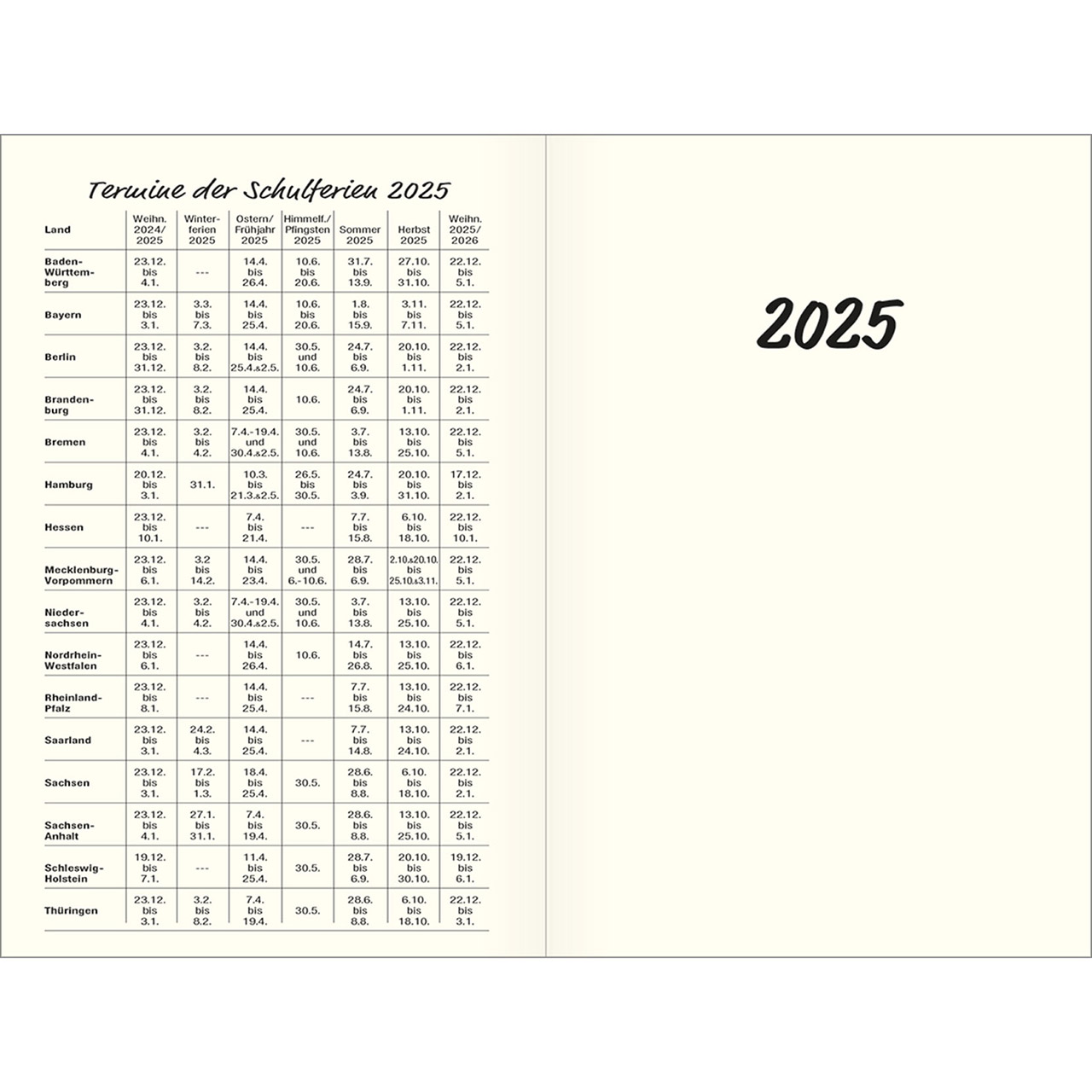 Notice-Kalender - Er ist immer bei mir 2025