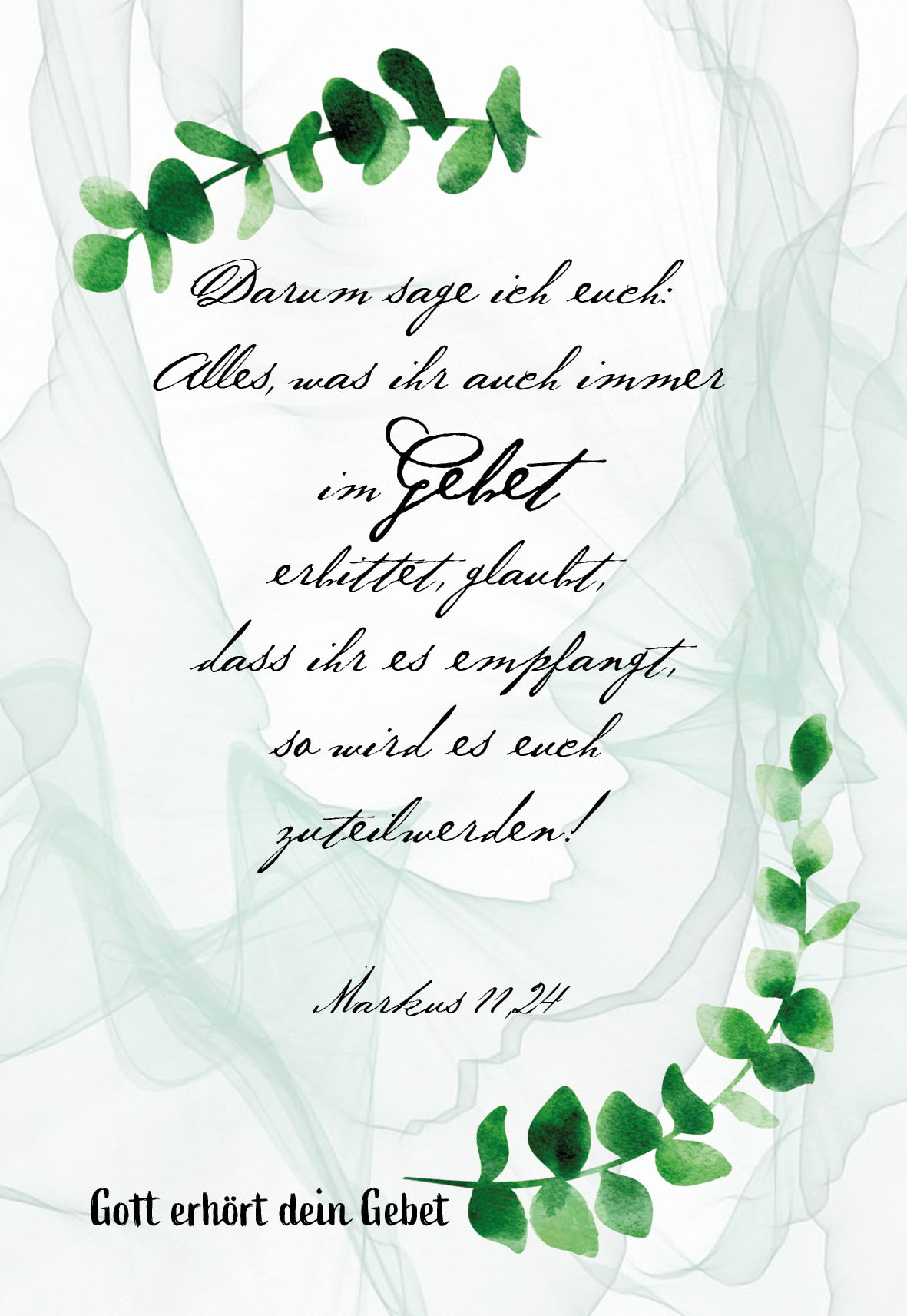 Postkarte - Eukalyptus Aquarelldesign