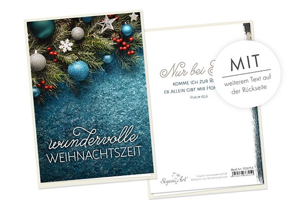 Doppelkarte - Wundervolle Weihnachtszeit