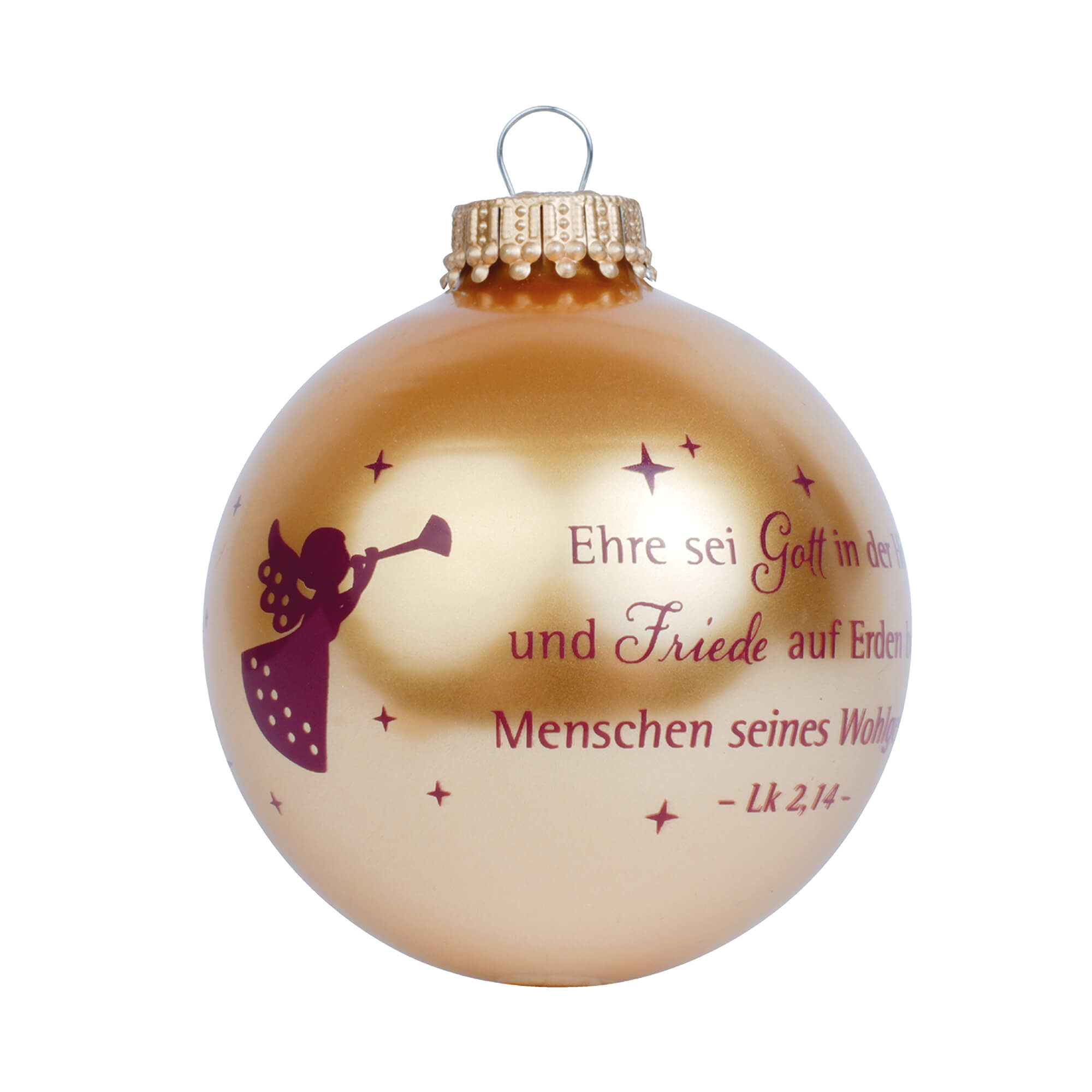 Weihnachtskugel - Engel, gold
