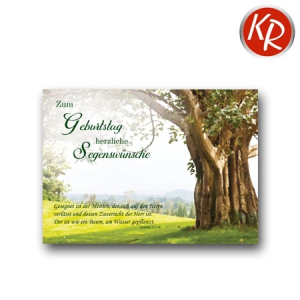 Postkarte - Geburtstag, Baum Postkarte - Geburtstag, Baum
