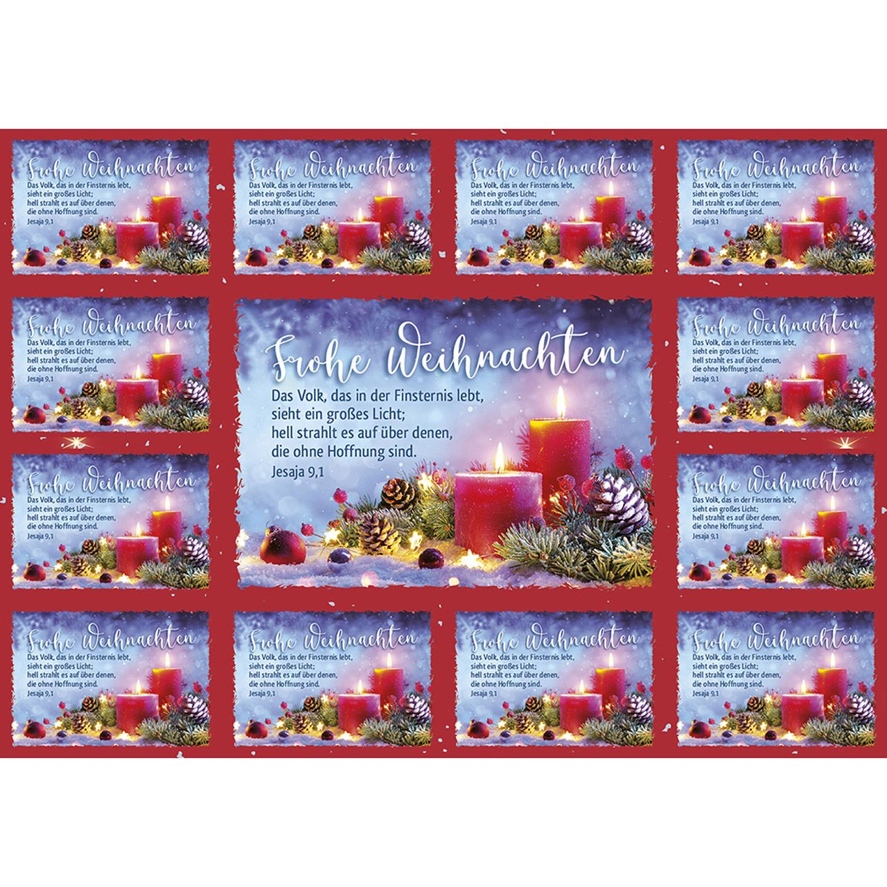 Postkarten mit Aufklebern - Frohe Weihnachten Postkarten mit Aufklebern - Frohe Weihnachten