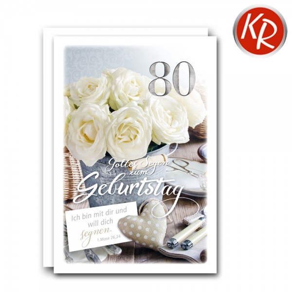 Faltkarte zum 80. Geburtstag Faltkarte zum 80. Geburtstag