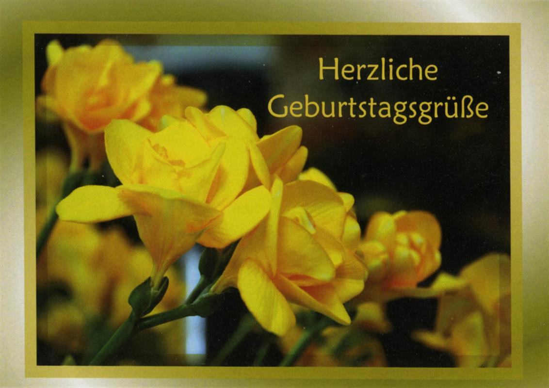 Doppelkarte - Herzliche Geburtstagsgrüße