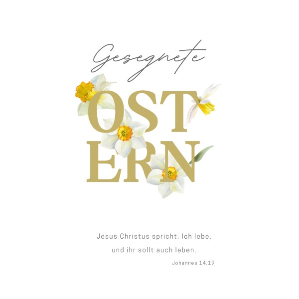Postkarte - Gesegnete Ostern (Joh 14,19)