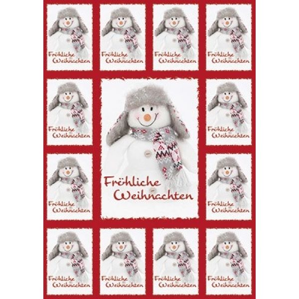 Postkartenaufkleber - Fröhliche Weihnachten