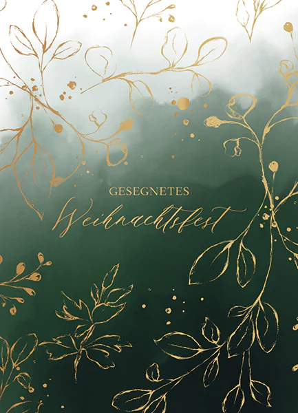Postkarte - Gesegnetes Weihnachtsfest, Big Blessing Gold