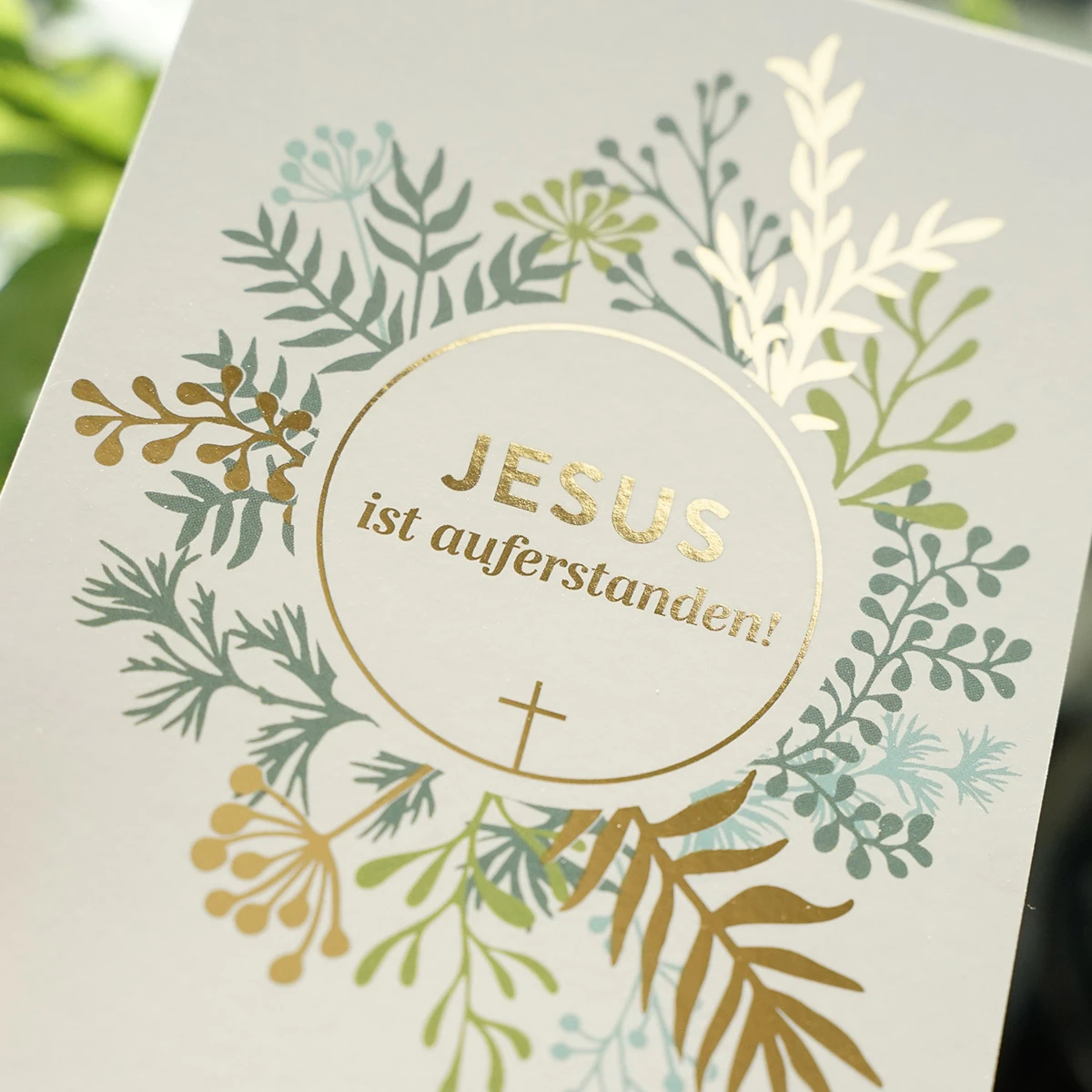 Postkarte - Jesus ist auferstanden, Gold