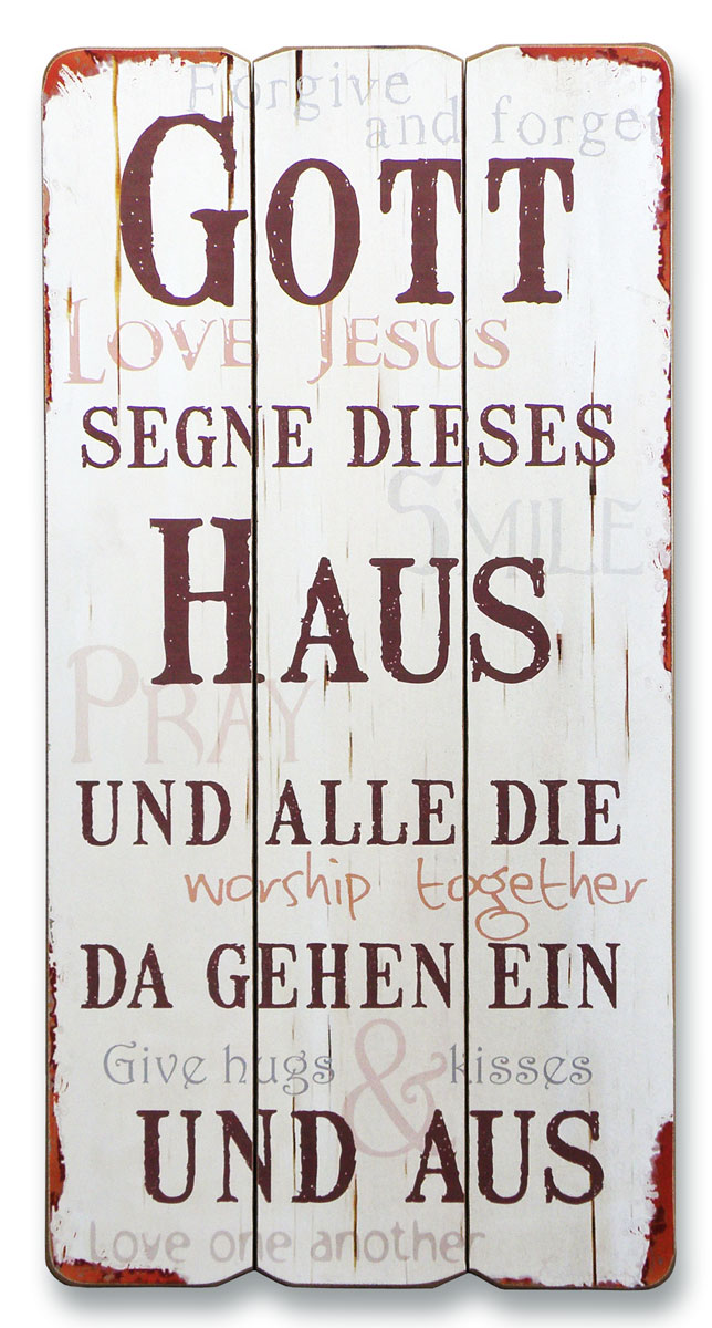 Vintage-Wandbild - Gott segne