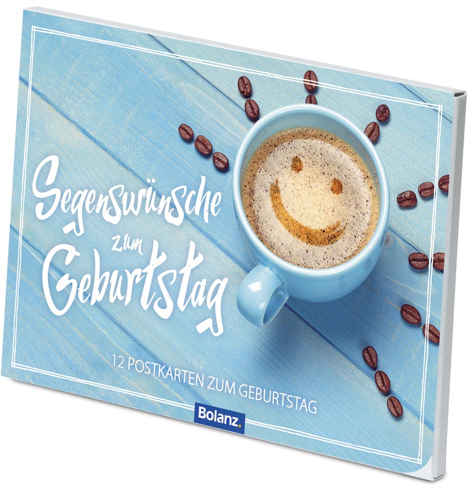 Postkartenbox Geburtstag Kaffeetasse