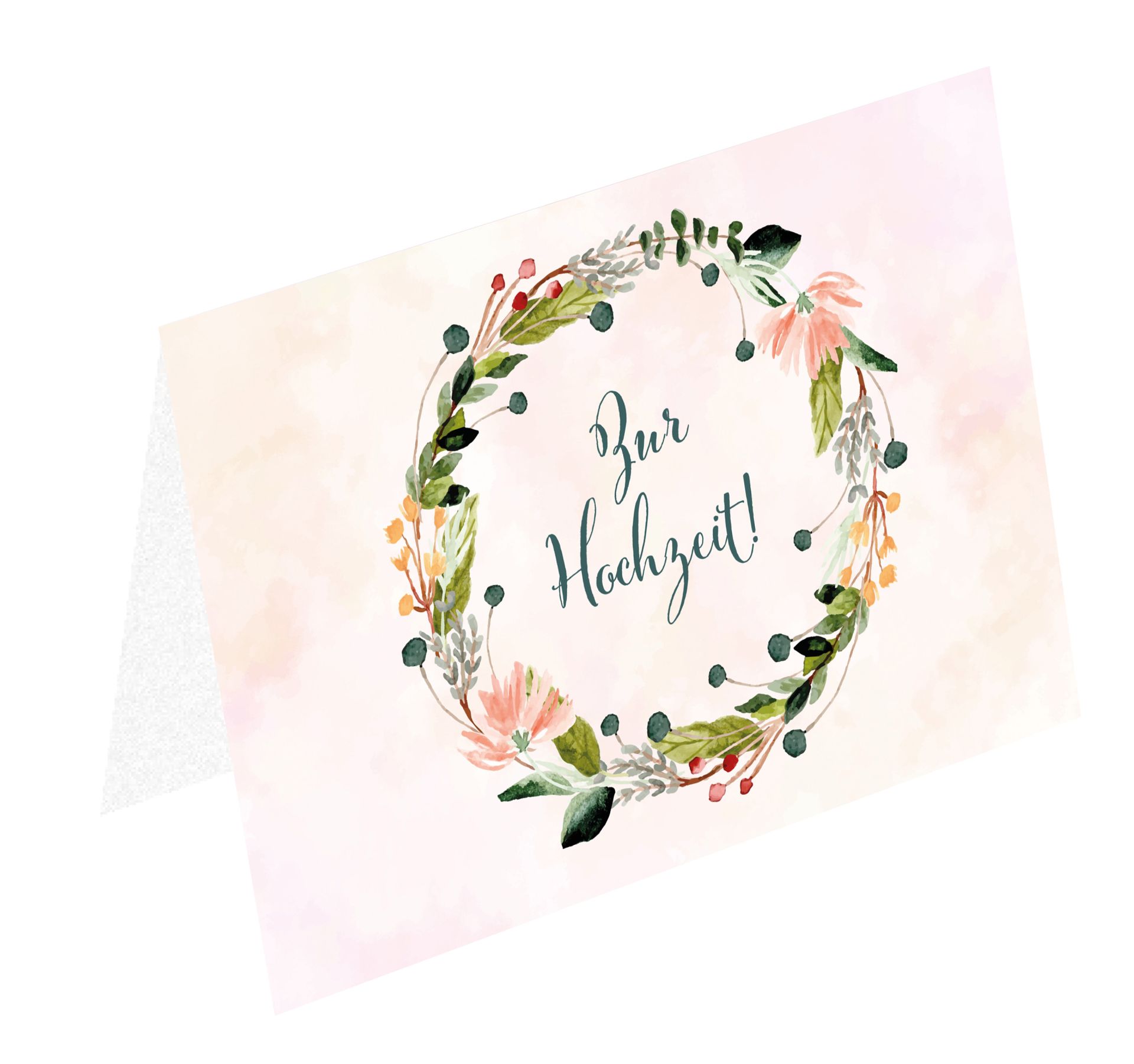 Faltkarte – Hochzeitskranz Faltkarte – Hochzeitskranz