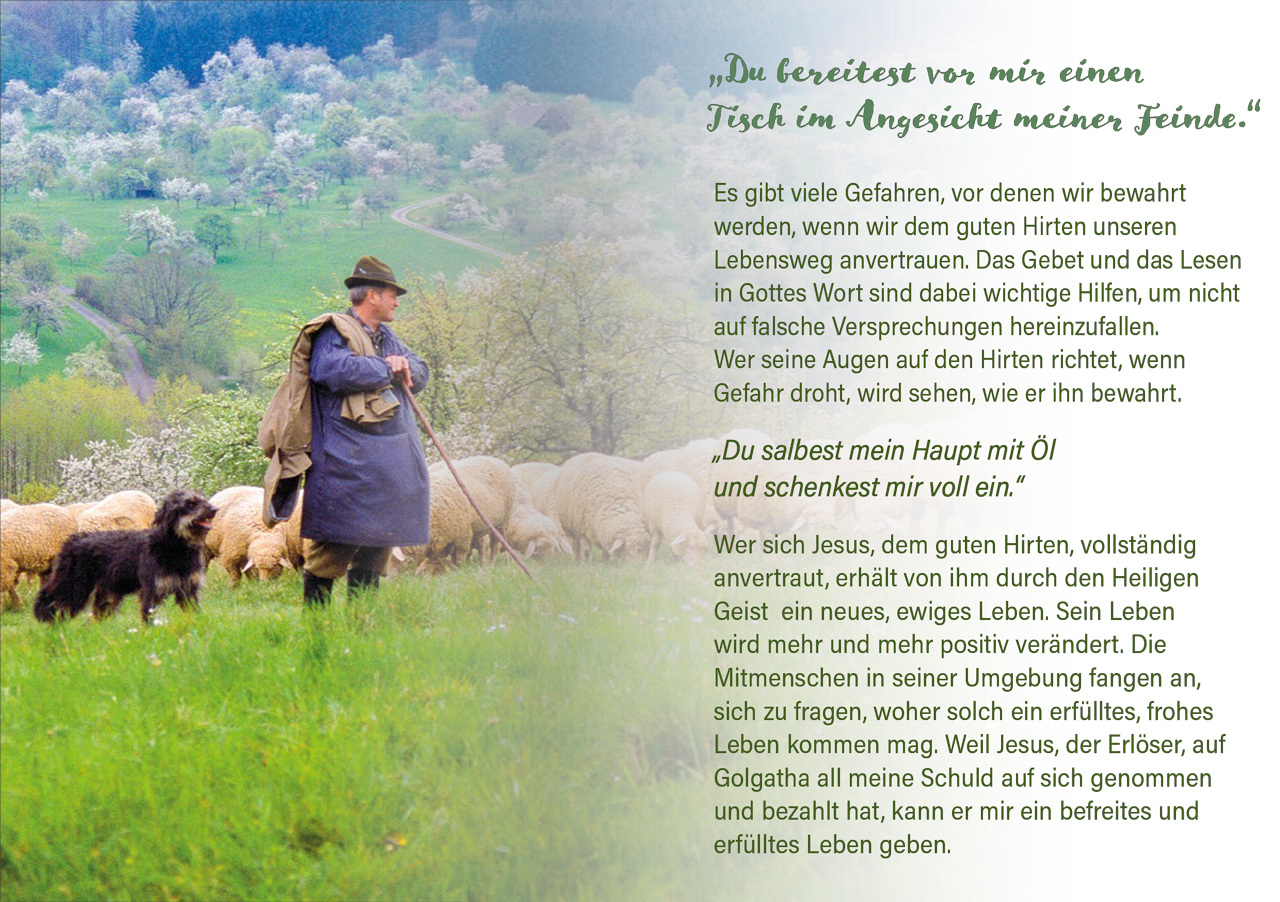 Grußheft Psalm 23