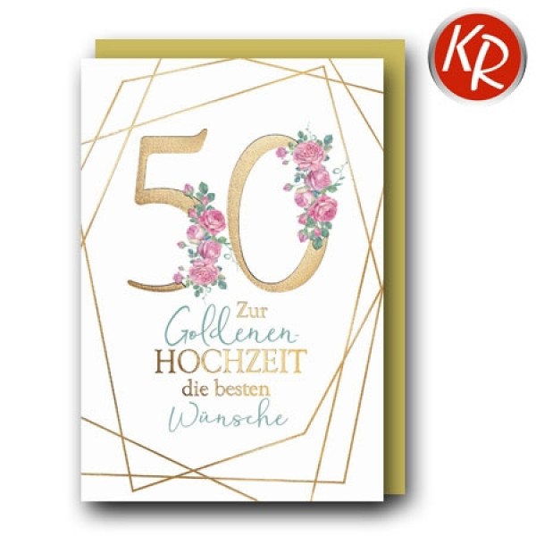 Doppelkarte - Zur Goldenen Hochzeit Doppelkarte - Zur Goldenen Hochzeit