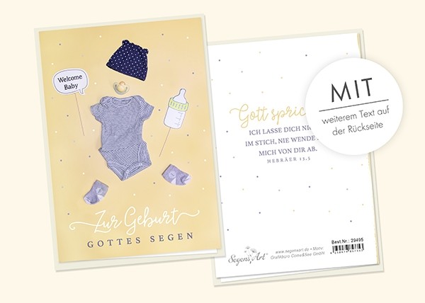 Doppelkarte - Zur Geburt Gottes Segen - Nicht im Stich