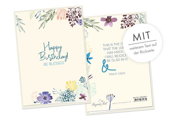 Doppelkarte Collage - Happy Birthday - Be blessed Doppelkarte Collage - Happy Birthday - Be blessed