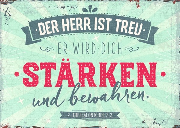 Postkarte - Der Herr ist treu