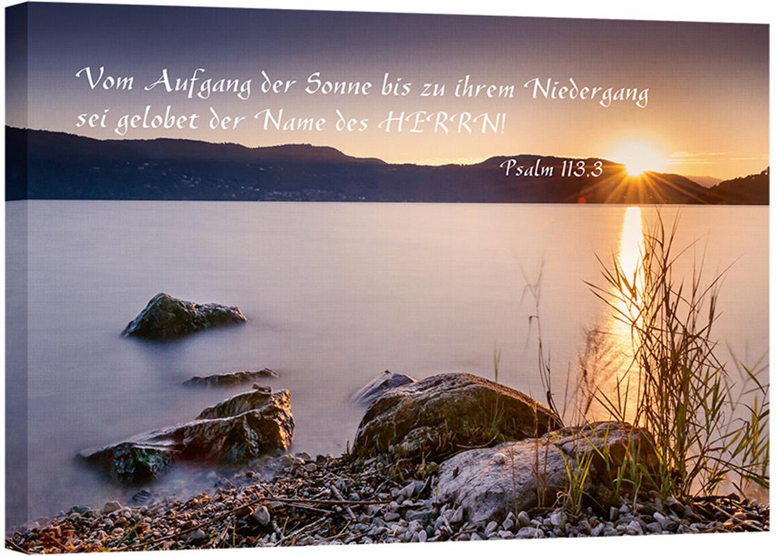 Leinwand - Sonnenuntergang am See