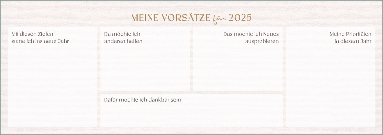 Wochenplaner 2025 - Täglich vertrauen