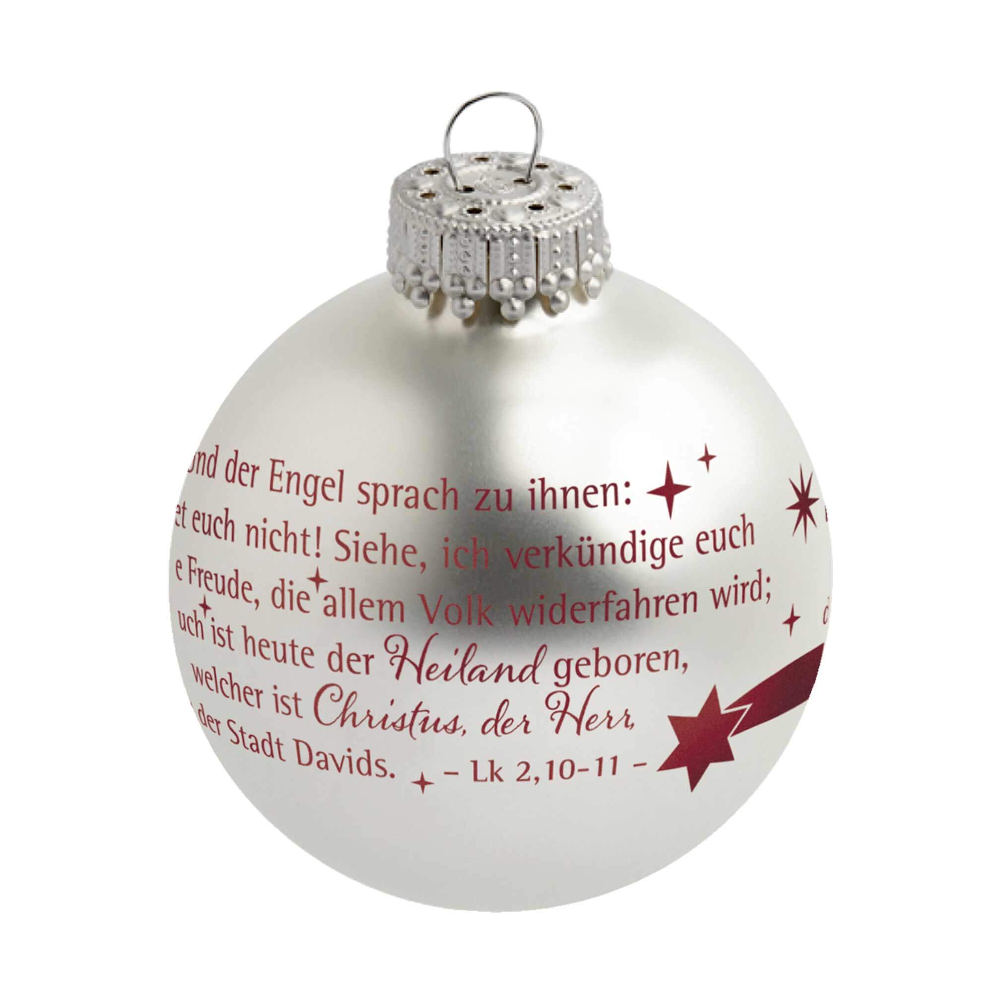 Weihnachtskugel - Stern, silber