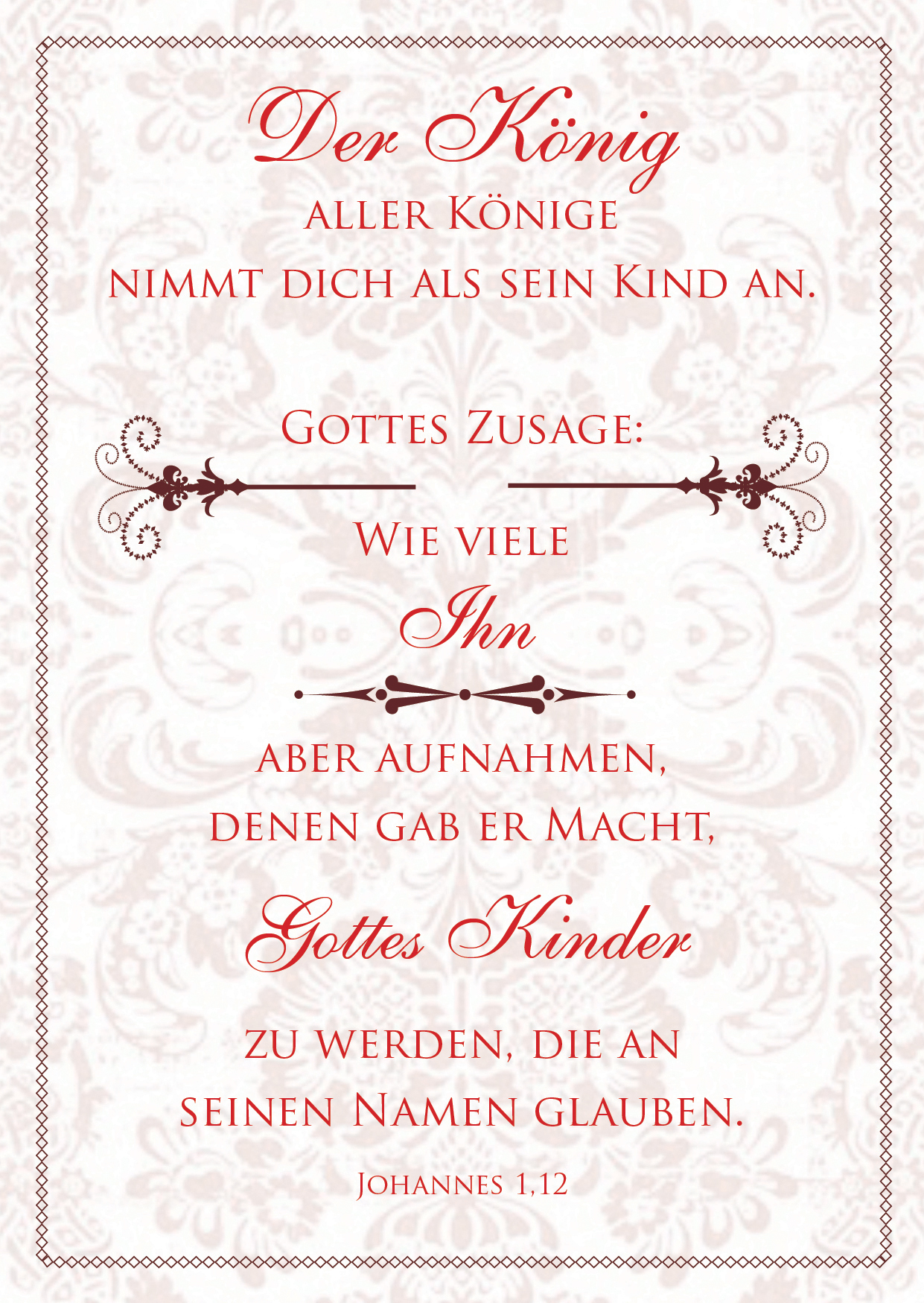 Postkarte - Der König aller Könige