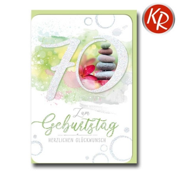 Faltkarte - 70. Geburtstag Faltkarte - 70. Geburtstag