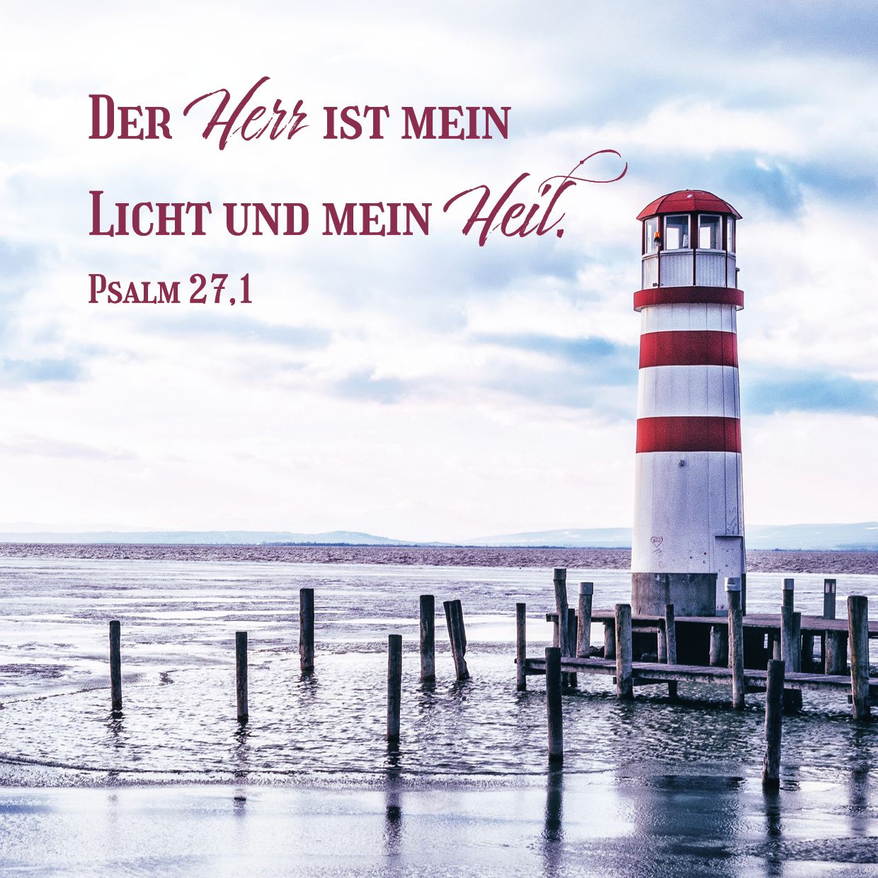 Quadratische Postkarte – Leuchtturm