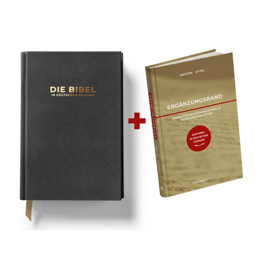 Die Bibel in deutscher Fassung (Flexcover & Goldschnitt) & der Ergänzungsband