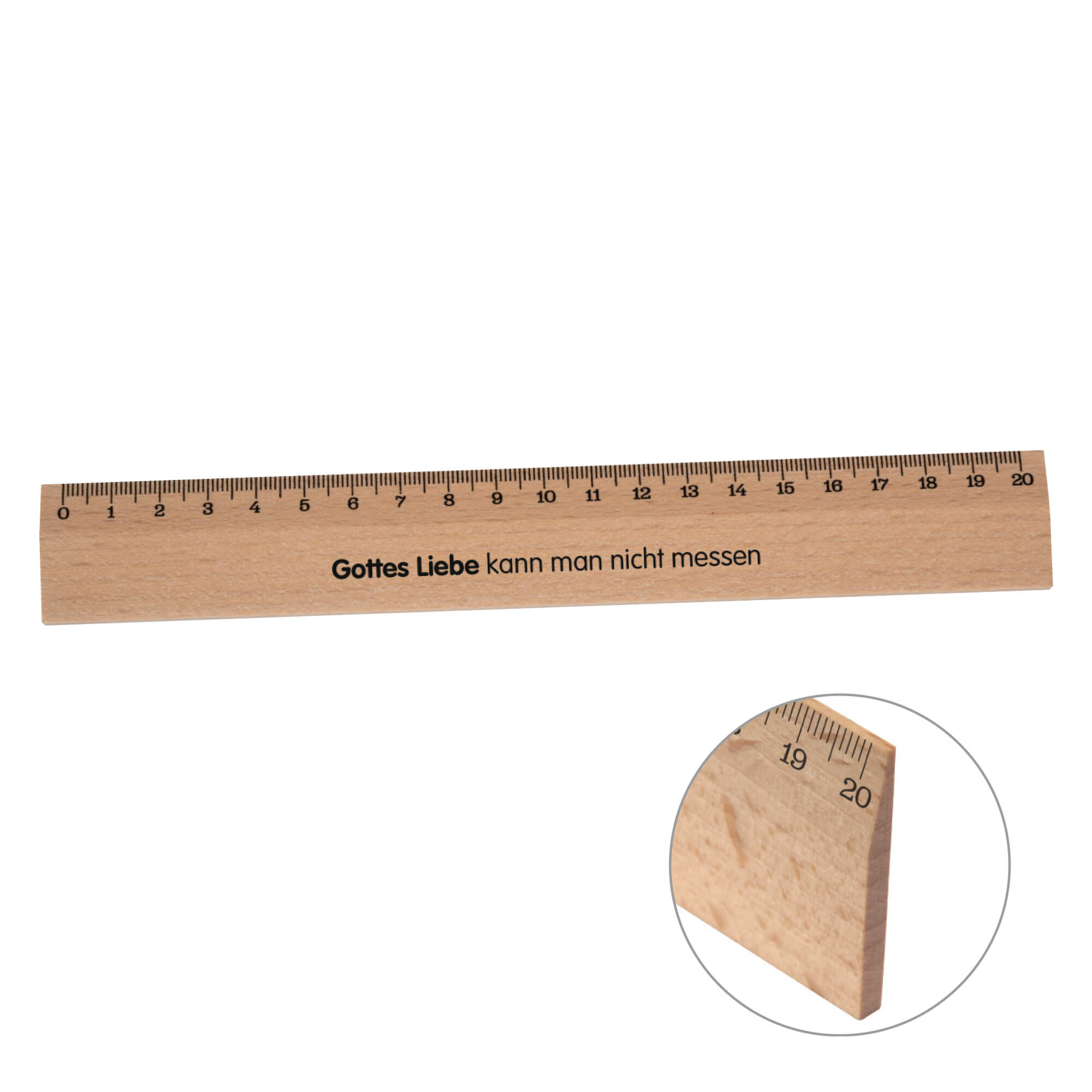 Holzlineal-20-cm-1916-holzlineal Holzlineal - Gottes Liebe, 20 cm