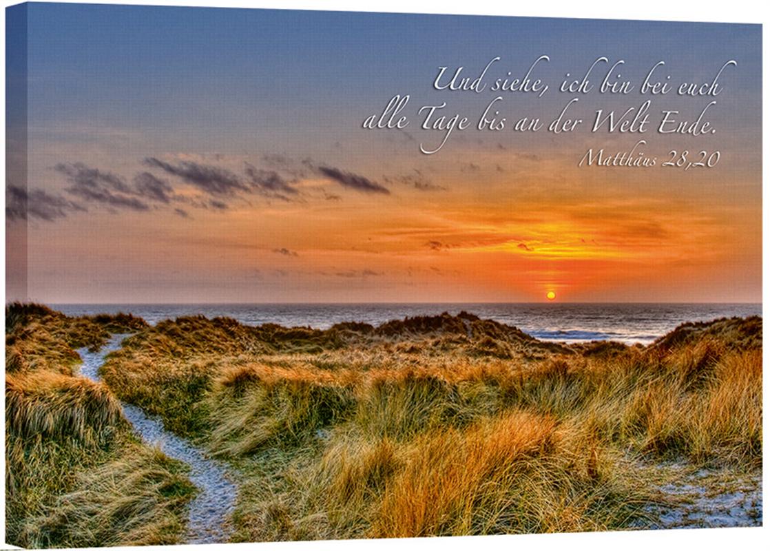 Leinwand - Sonnenuntergang am Meer