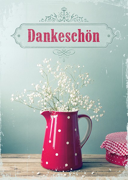 Postkarte - Dankeschön (Blumen)