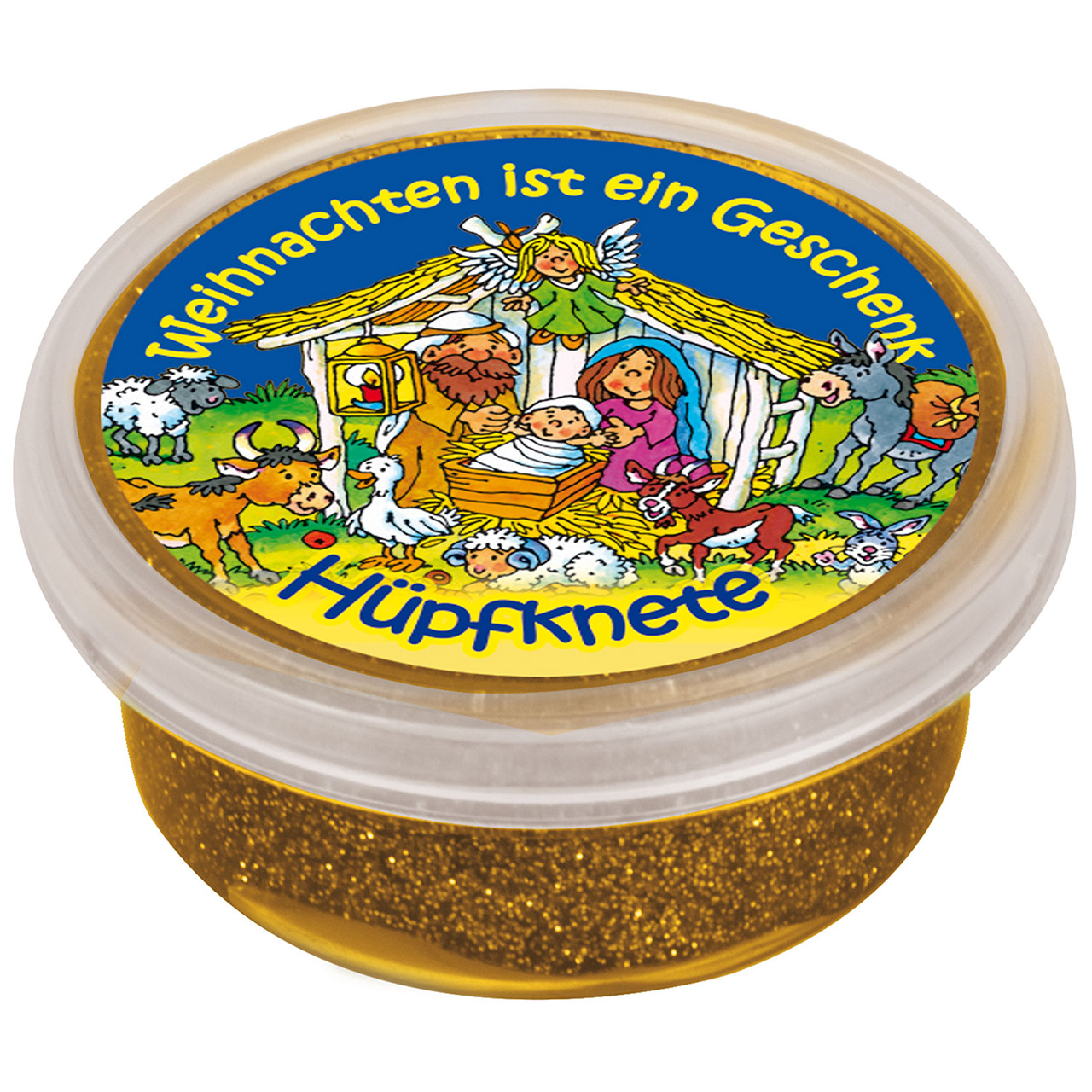 Hüpfknete - Weihnachten ist ein Geschenk