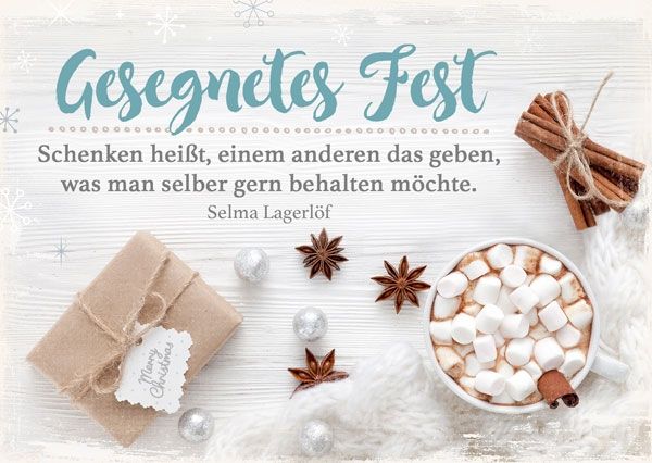 Postkarte - Schenken heißt 