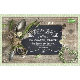 Kräuterkarte - Wo die Liebe den Tisch...