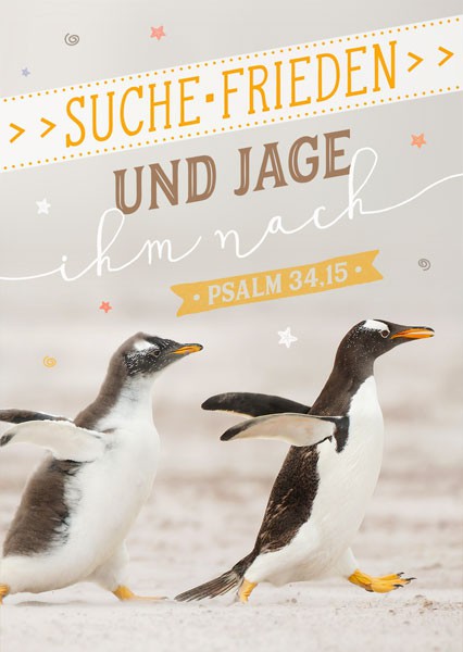 Postkarte - Jahreslosung 2019 (Pinguine)