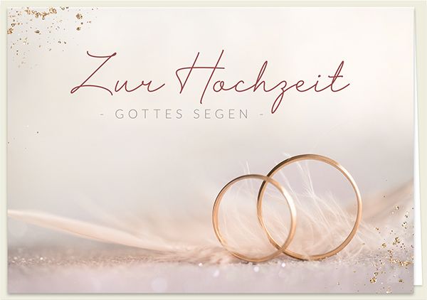Faltkarte – Zur Hochzeit Gottes Segen (Ringe) Faltkarte – Zur Hochzeit Gottes Segen (Ringe)