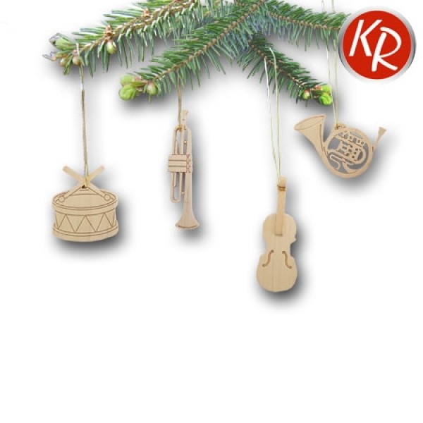 4er-Set Baumschmuck Instrumente 4er-Set Baumschmuck Instrumente