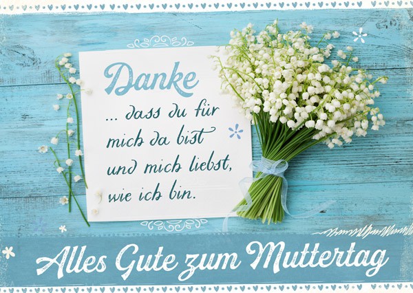 Postkarte - Muttertag - Danke