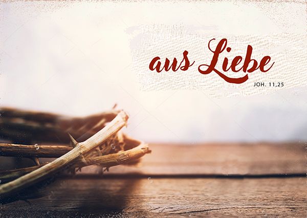 Postkarte - aus Liebe (Dornenkrone)