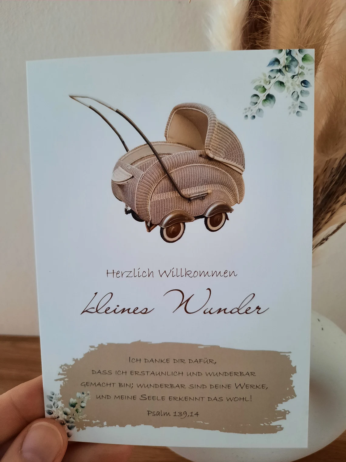 Postkarte - Herzlich willkommen, kleines Wunder