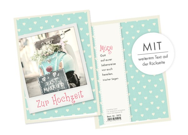 Doppelkarte-zur-Hochzeit-Roller-3373 Doppelkarte - zur Hochzeit (Roller)