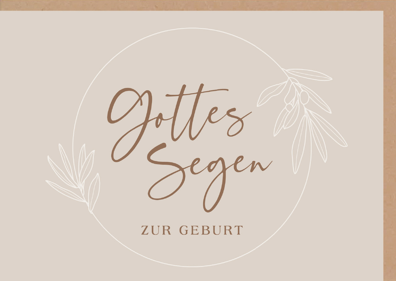 Faltkarte - Gottes Segen zur Geburt; Jer. 1,5