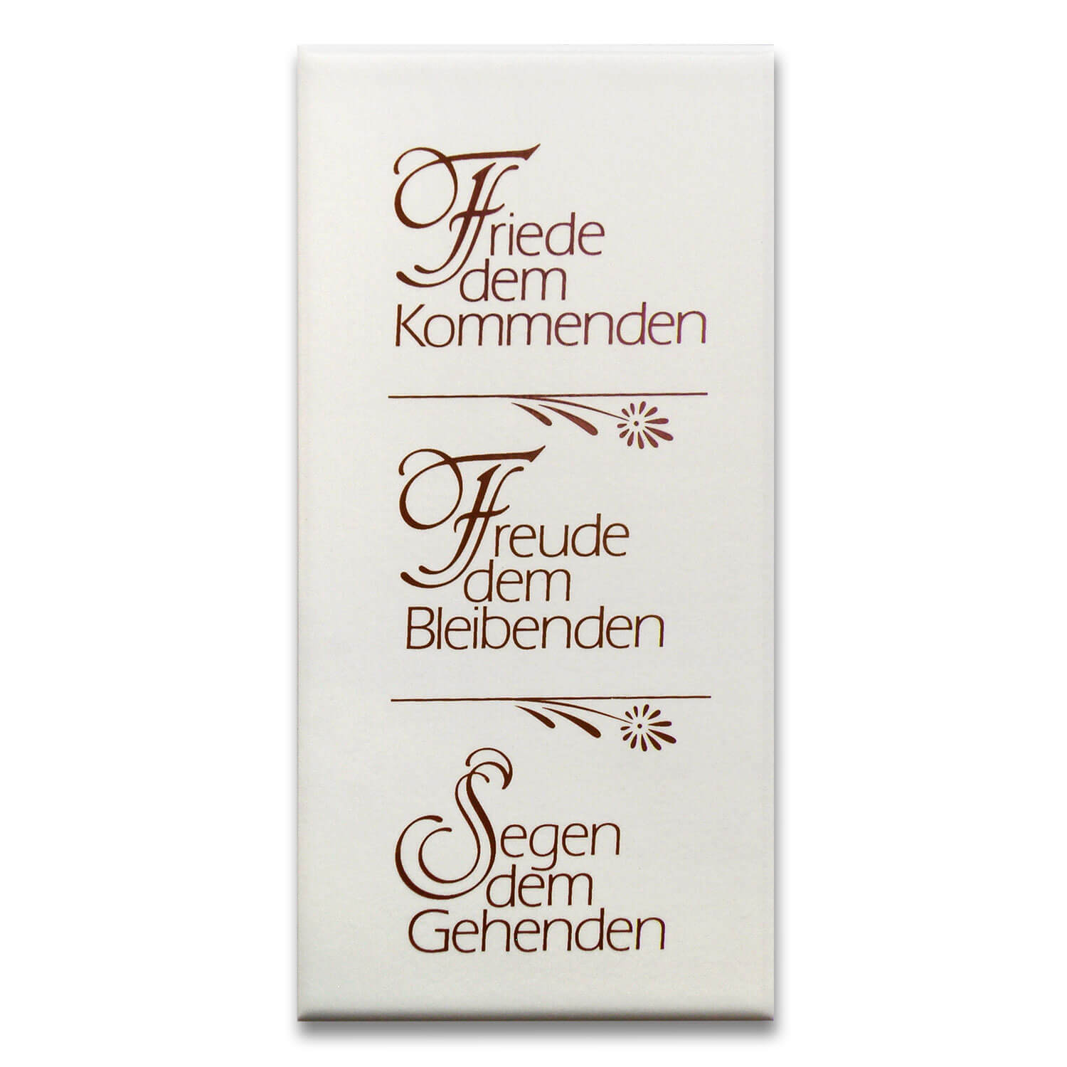 Keramikfliese - Friede dem Kommenden...