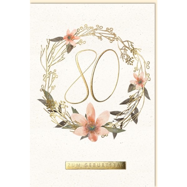 Doppelkarte - Zum 80. Geburtstag